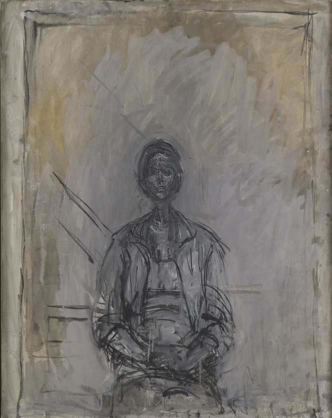 "Annette assisie dans l'atelier" par Alberto Giacometti