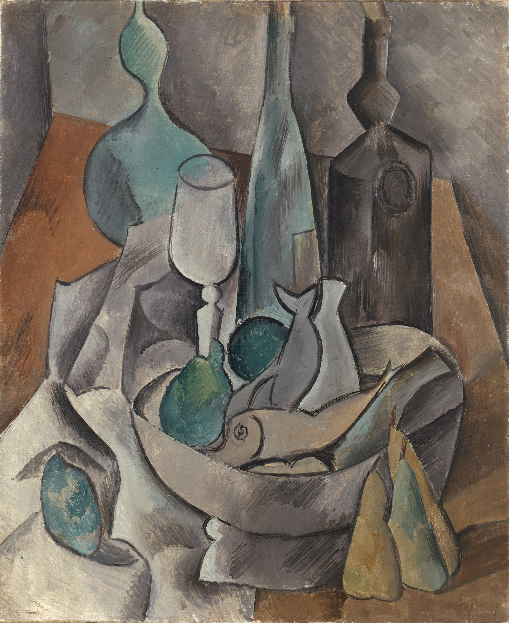 Picasso, Poissons et bouteilles, 1909