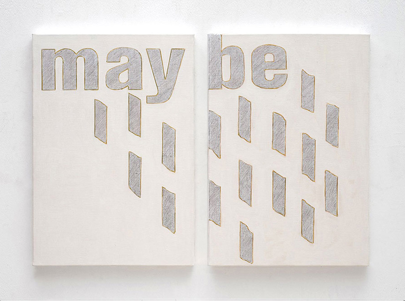 Agnès Thurnauer "May Be" diptyque.