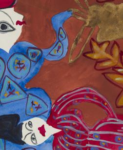 Baya (Fatima Haddad, dite), Femme debout et femme couchée, vers 1947. © Othmane Mahieddine Photo : N. Dewitte / LaM