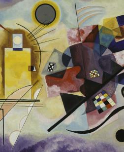 Vassily Kandinsky, Gelb-Rot-Blau, (Jaune-rouge-bleu), Huile sur toile, 128 x 201,5 cm, 1925. Donation de Mme Nina Kandinsky en 1976. Collection Centre Pompidou, Paris Musée national d’art moderne - Centre de création industrielle. Crédit photo : Centre Pompidou, MNAM-CCI/Adam Rzepka/Dist. GrandPalaisRmn.