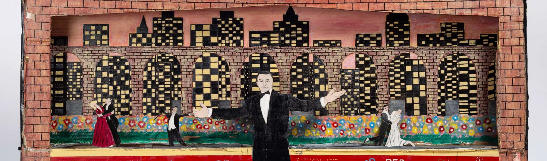 Guy Brunet, Quand la danse est reine , peinture sur carton.