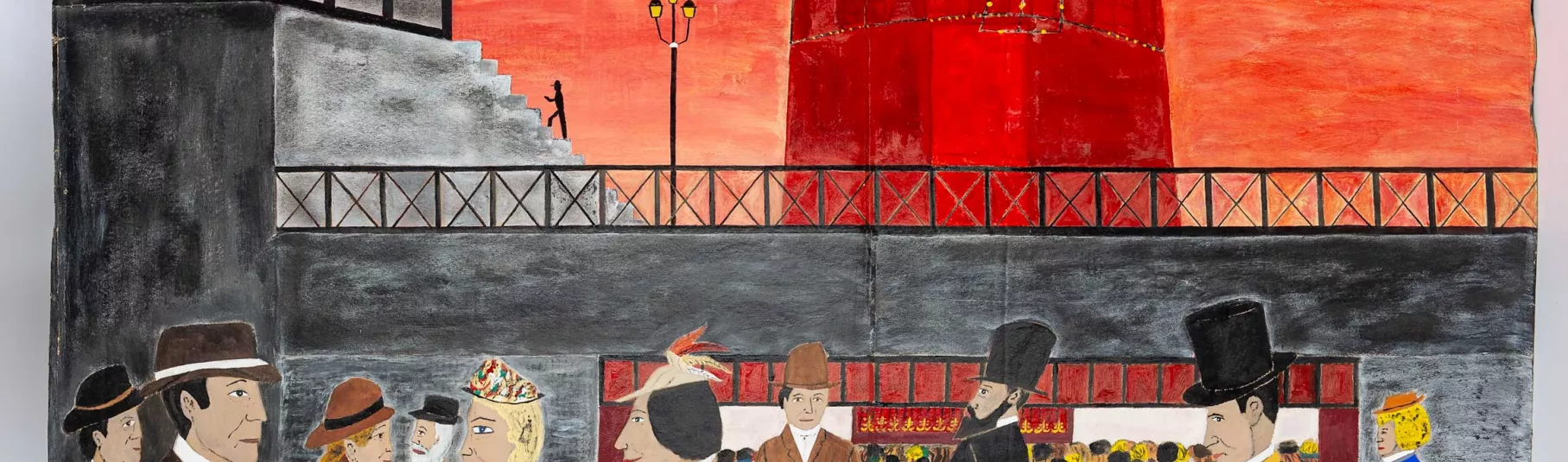 Guy Brunet, Quand la danse est reine , peinture sur carton.