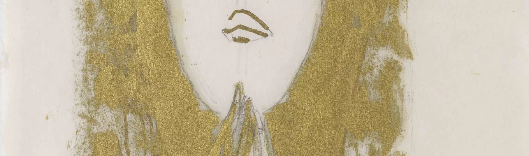 Œuvre pictural de Marisa Merz représentant un visage.