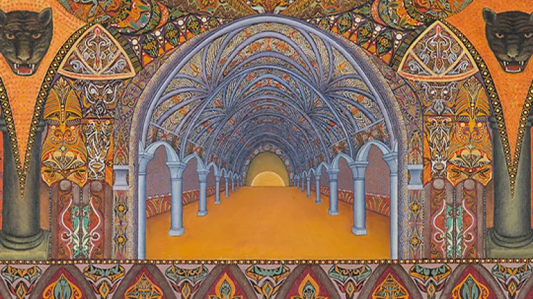 Victor Simon, La toile judéo-chrétienne, (détail) 1937. Huile sur toile ; 196 x300,2 x 3cm.  Collection du LaM. Achat en 2019 avec le soutien du Fonds Régional d’Acquisition des Musées (État et Région Hauts-de- France) © Droits réservés. Photo : N. Dewitte/LaM
