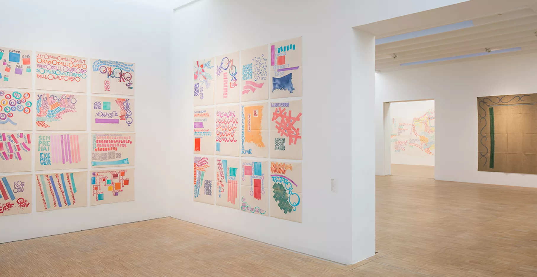 Giorgio Griffa, salle d'exposition.