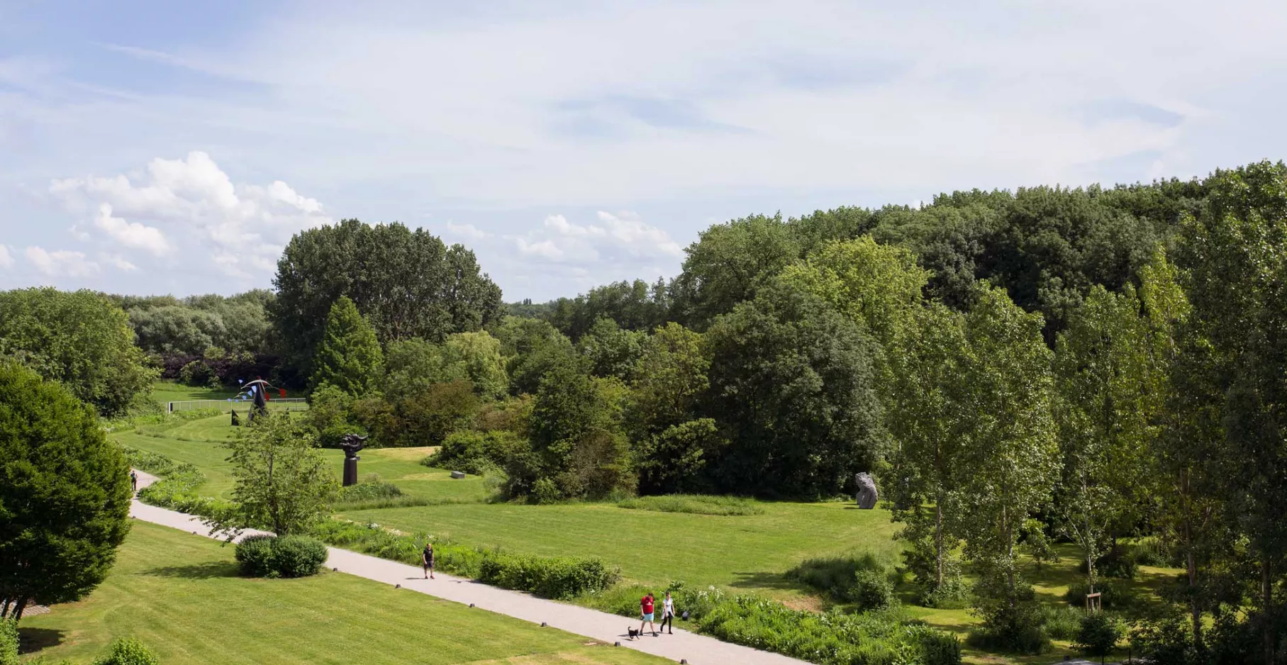Vue du parc du LaM.